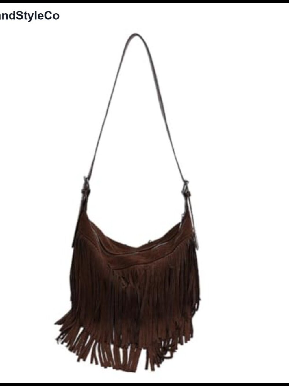 Suede Leather Fringe Hobo Bag Adjustable Strap Crossbody Shoulder Bag
